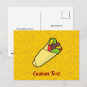 Tortilla Sandwich Wrap Postcard Postkarte (Vorne/Hinten)