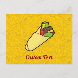 Tortilla Sandwich Wrap Postcard Postkarte