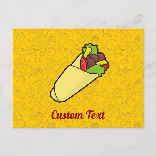 Tortilla Sandwich Wrap Postcard Postkarte (Vorderseite)