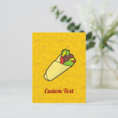 Tortilla Sandwich Wrap Postcard Postkarte (Stehend Vorderseite)