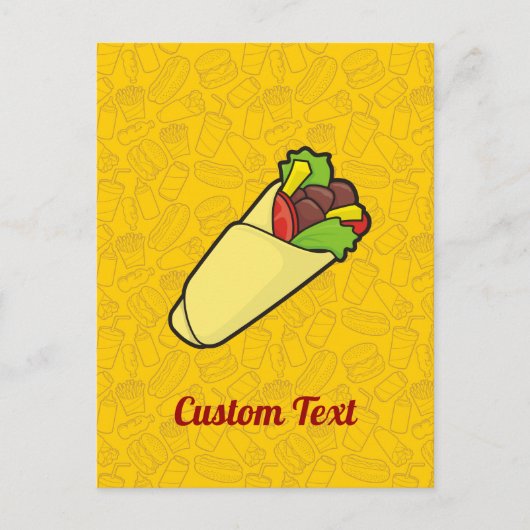 Tortilla Sandwich Wrap Postcard Postkarte (Vorderseite)