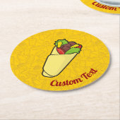 Tortilla Sandwich Wrap Round Paper Untersetzer (Angewinkelt)