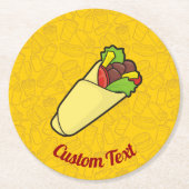 Tortilla Sandwich Wrap Round Paper Untersetzer (Vorderseite)