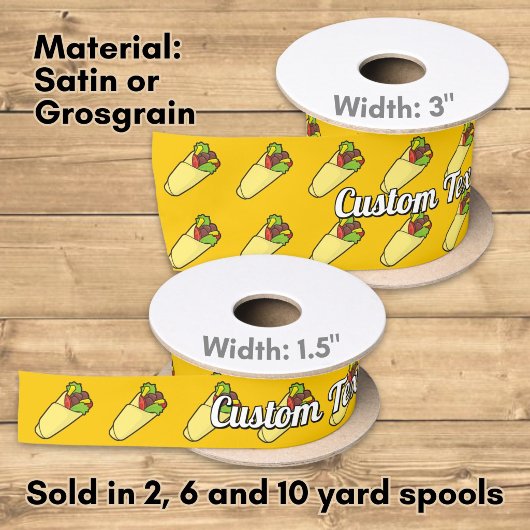 Tortilla Sandwich Wrap Satinband