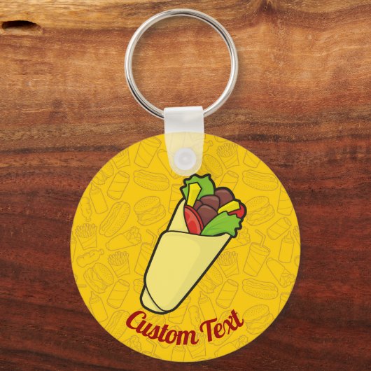 Tortilla Sandwich Wrap Schlüsselanhänger (Vorderseite)
