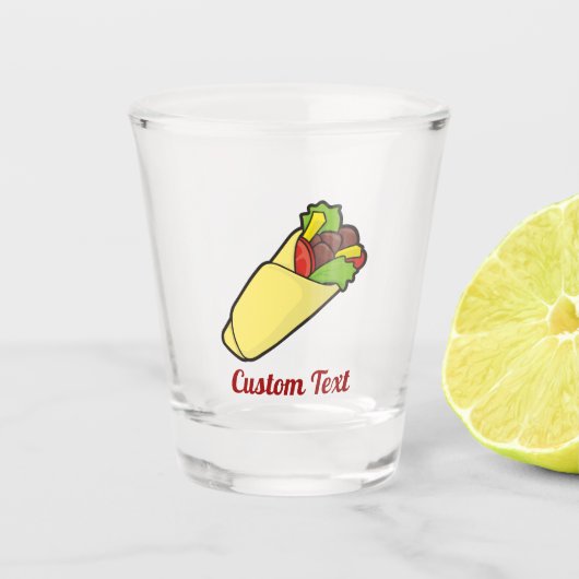 Tortilla Sandwich Wrap Schnapsglas (Vorderseite)