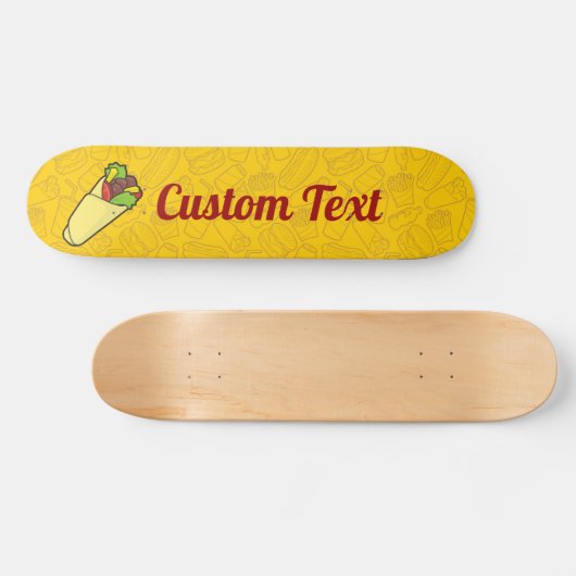 Tortilla Sandwich Wrap Skateboard Deck (Horizontal)