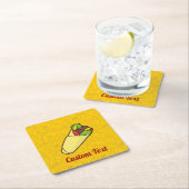 Tortilla Sandwich Wrap Square Paper Untersetzer (Vor Ort)