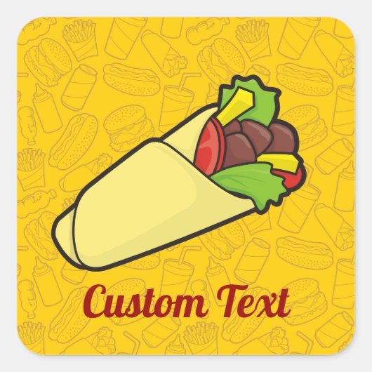 Tortilla Sandwich Wrap Sticker (Vorderseite)