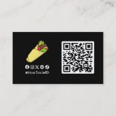 Tortilla Sandwich Wrap Visitenkarte (Rückseite)