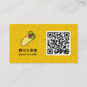 Tortilla Sandwich Wrap Visitenkarte (Rückseite)