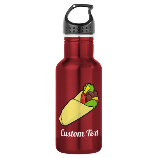 Tortilla Sandwich Wrap Wasserflasche (Vorderseite)