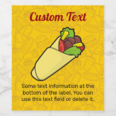 Tortilla Sandwich Wrap Weinetikett (Einzelnes Label)