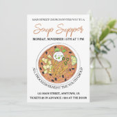 Tortilla Soup Cookoff Competition Supper Food Einladung (Stehend Vorderseite)