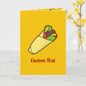 Tortilla Wrap Karte (Gelbe Blume)