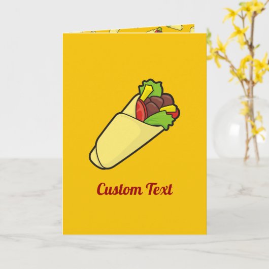 Tortilla Wrap Karte (Gelbe Blume)