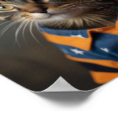 Tortishell Cat mit Cowboy-Hut Poster (Ecke)