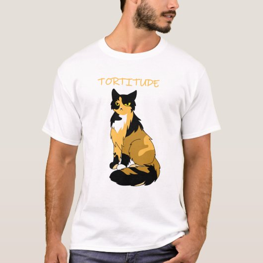 "Tortitude" Tortie Cat Men's Basic T - Shirt (Vorderseite)