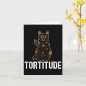 Tortitude Tortoiseshell Cat Owner Tortie Cat Lover Karte (Gelbe Blume)