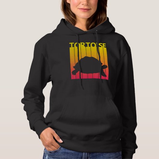Tortoise Animal Retro-Kostüm Hoodie (Vorderseite)