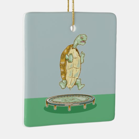 Tortoise auf einem Trampolin Keramikornament (Rechts)