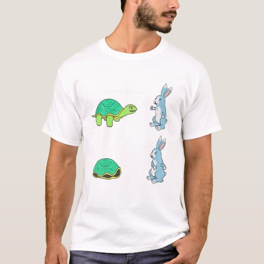 Tortoise besiegt den Hare First One Zuhause gewinn T-Shirt (Vorderseite)