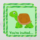Tortoise Birthday Einladung (Vorne/Hinten)