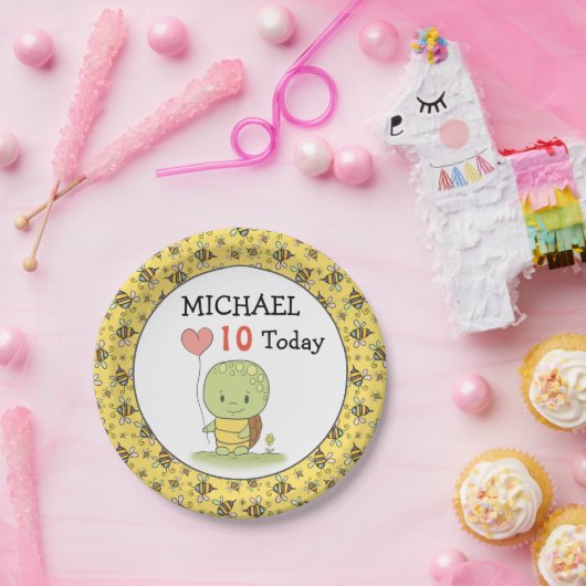 Tortoise Birthday Pappteller (Party)