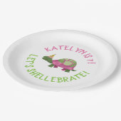 Tortoise Birthday Party Teller - Turtle Birthday (Schrägansicht)