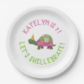 Tortoise Birthday Party Teller - Turtle Birthday (Vorderseite)