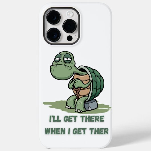 Tortoise Cartoon T-Shirt Case-Mate iPhone Hülle (Rückseite)