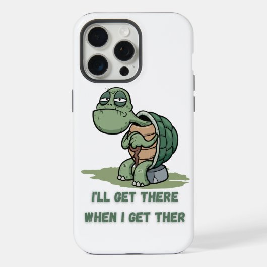 Tortoise Cartoon T-Shirt iPhone Hülle (Rückseite)