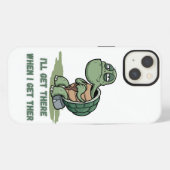 Tortoise cartoon tshirt iPhone hülle (Rückseite (Horizontal))
