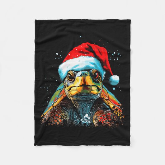 Tortoise Christmas Animal Lovers Men Women Kids Gi Fleecedecke (Vorderseite)