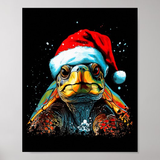 Tortoise Christmas Animal Lovers Men Women Kids Gi Poster (Vorne)