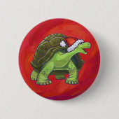Tortoise Christmas Button (Vorderseite)