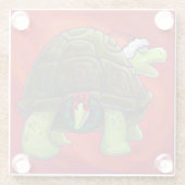 Tortoise Christmas Glasuntersetzer (Rückseite)