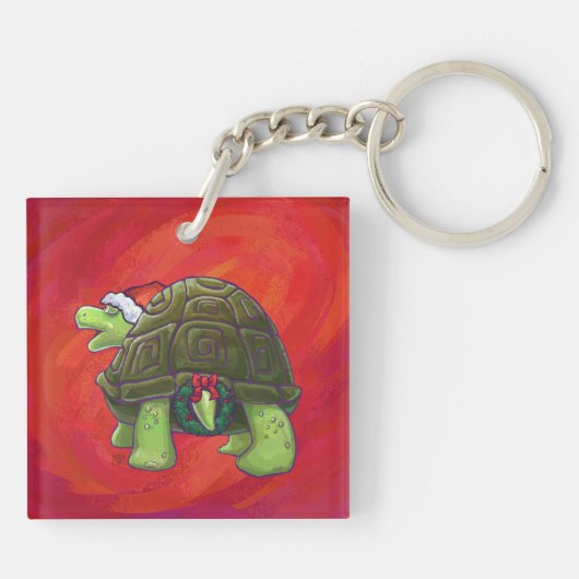 Tortoise Christmas Schlüsselanhänger (Rückseite)