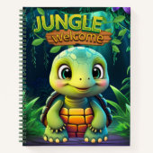 Tortoise Cute Box Turtle Jungle Welcome Animal 🐢 Notizblock (Vorderseite)