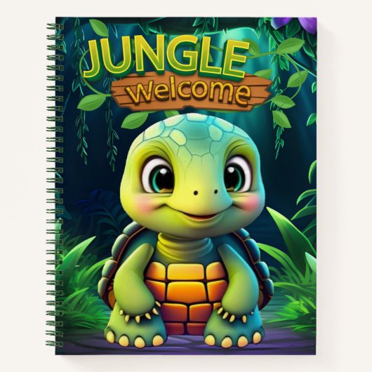 Tortoise Cute Box Turtle Jungle Welcome Animal 🐢 Notizblock (Vorderseite)