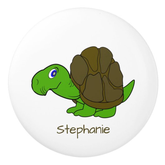 Tortoise Design Personalised Keramikknauf (Vorderseite)