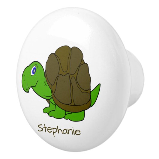 Tortoise Design Personalised Keramikknauf (Rechts)
