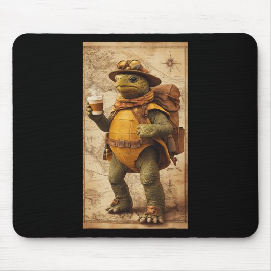 Tortoise Explorer Adventure Hiking Travel Nature Mousepad (Vorne)
