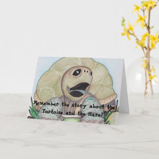 Tortoise Geburtstagskarte Karte (Gelbe Blume)