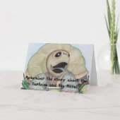 Tortoise Geburtstagskarte Karte (Vorderseite)