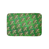Tortoise in der Weihnachtsmannmütze auf grün Badematte (Vorderseite)