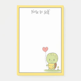 Tortoise mit Ballon Personalisiert Post-it Klebezettel