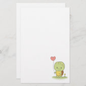 Tortoise mit Herzballon Briefpapier (Vorne/Hinten)
