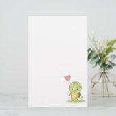 Tortoise mit Herzballon Briefpapier (Stehend Vorderseite)