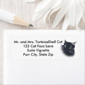 Tortoise Muschel Cat Face Address Labels (Insitu)